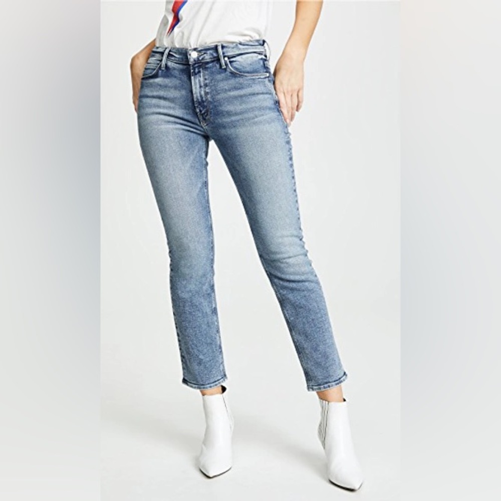 NWT MOTHER Denim Jeans The Mid Rise Dazzler Ankle Whiplash Size 26